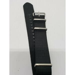 AirBlue Black Nylon 22mm Watch Strap Men